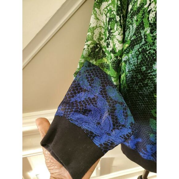 Sunset Rd Women's Multicolor 100% Polyester Round Neck Long Sleeve Shirt Size 12 - Picture 4 of 11